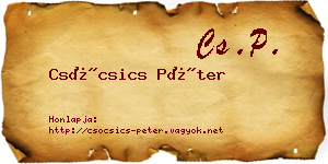 Csócsics Péter névjegykártya